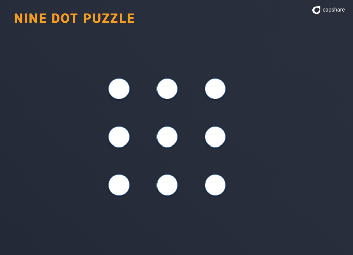 Nine dots puzzle